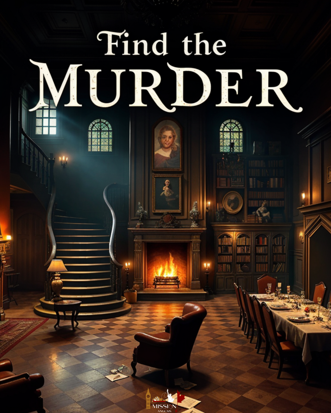 Enquête mystère en anglais : Trouve le coupable ! (type Cluedo)