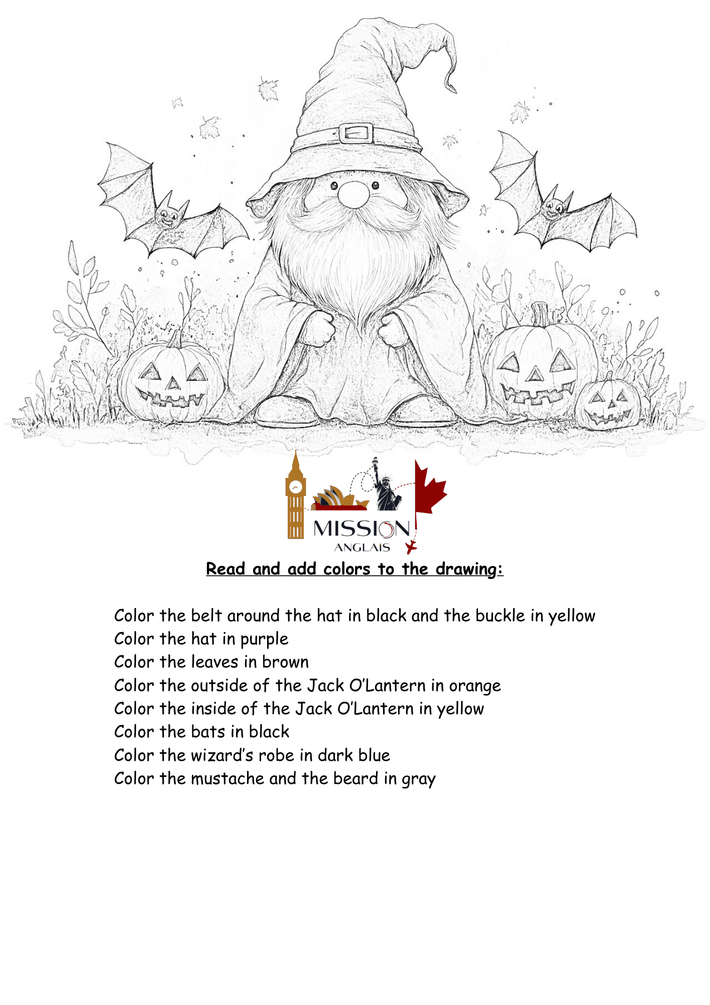 Coloriage d'Halloween